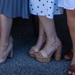 Steve Madden Natural Raffia Platform Sandals
